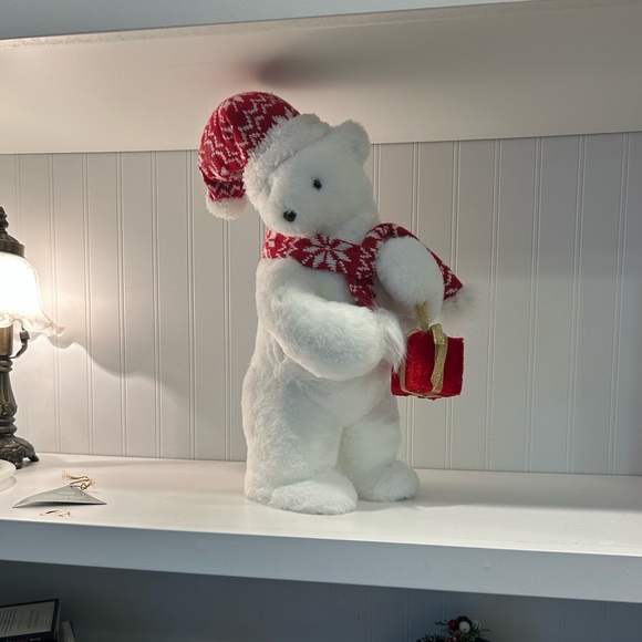 Other - Festive White Polar Bear with Red Accents